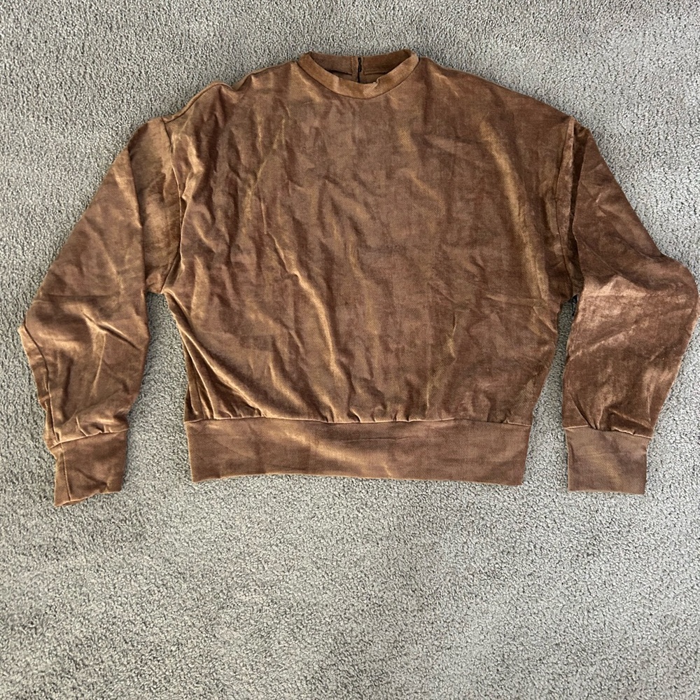 Kada Brown Sweatshirt Lightweight Very Soft Size M